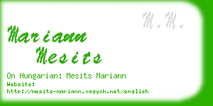 mariann mesits business card